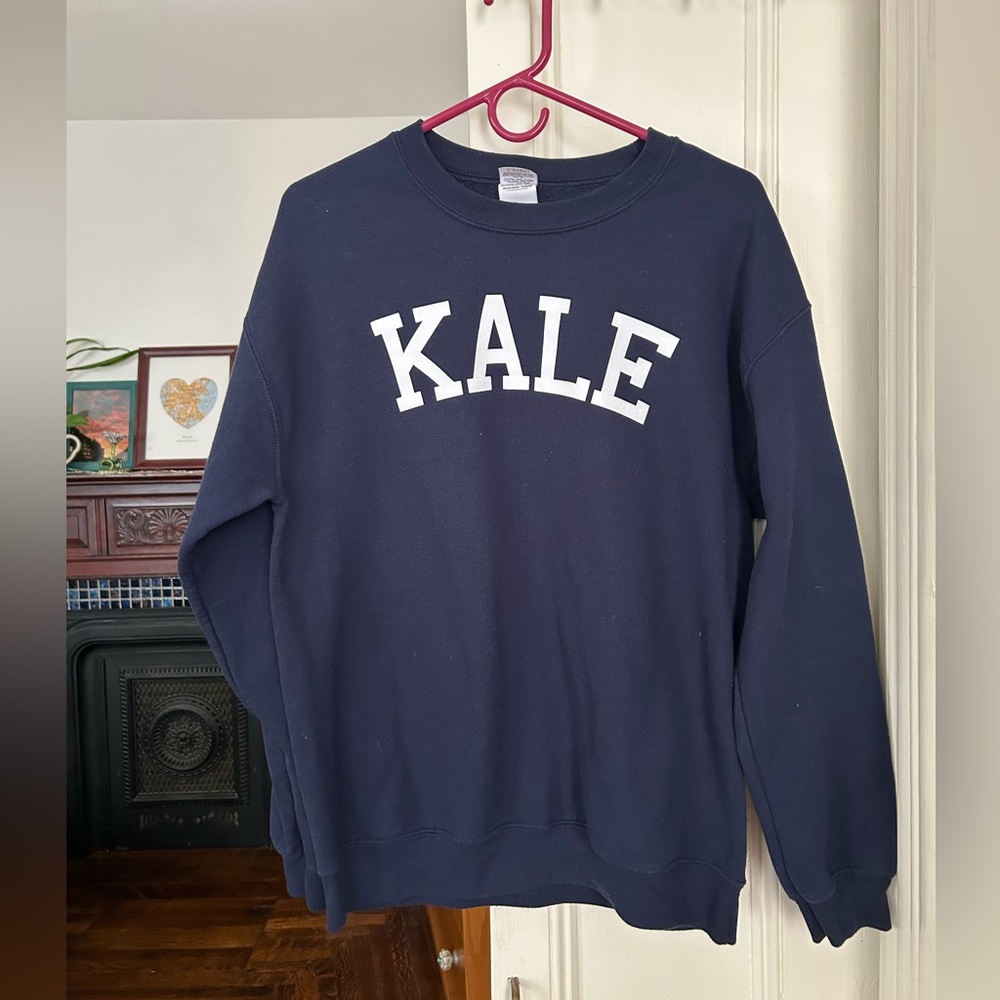 Navy Blue 'KALE' Crewneck Sweatshirt